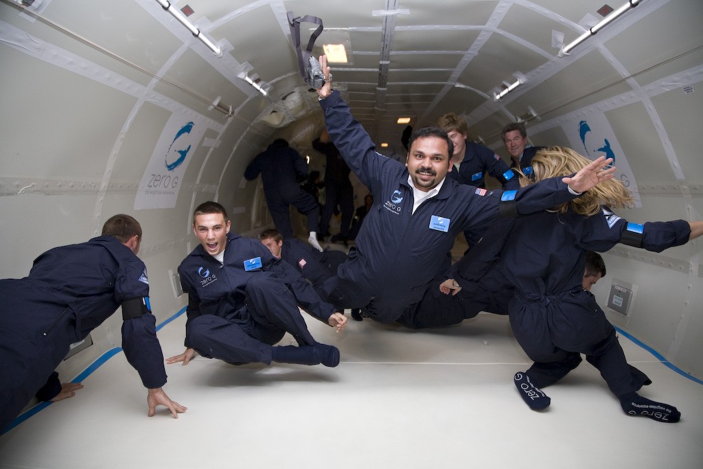 Santhosh George : Space Tourist having fun at Zero gravity